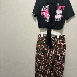 Kids Camouflage Pink and Brown Bottoms